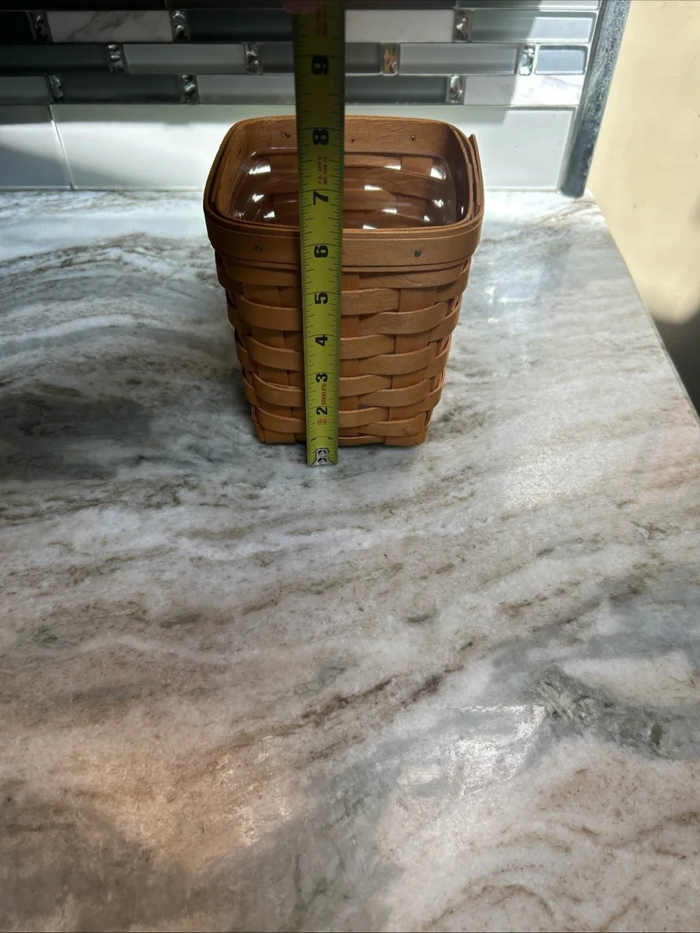 Longaberger 1997 Small Spoon Basket - Classic Stain & Plastic Protector